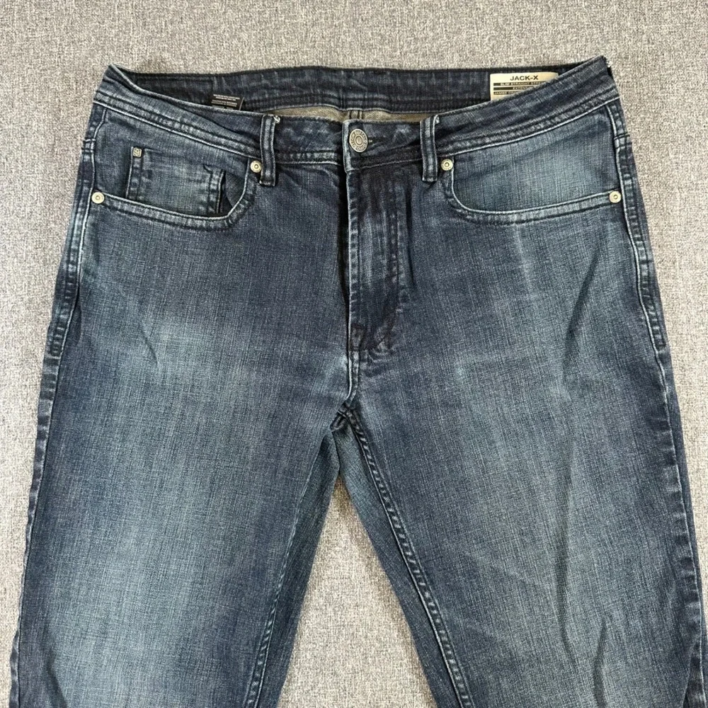 Buffalo David Bitton Jack-X Slim Straight Stretch Jeans Mens 34x30 Dark Wash - Picture 5 of 10